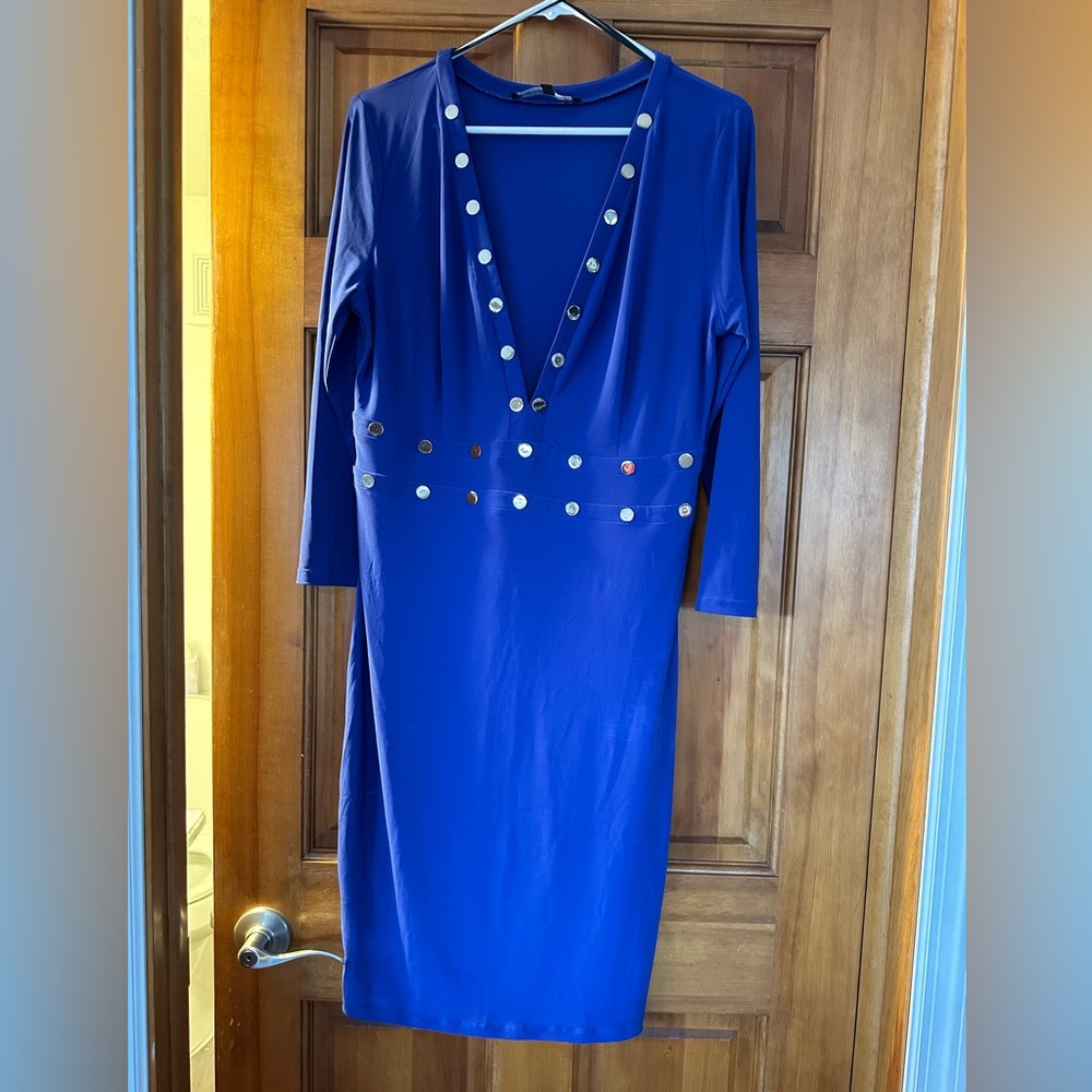 Women’s 1x blue sheath dress